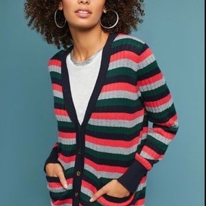 Anthropologie Moth Jamison Striped Cardigan